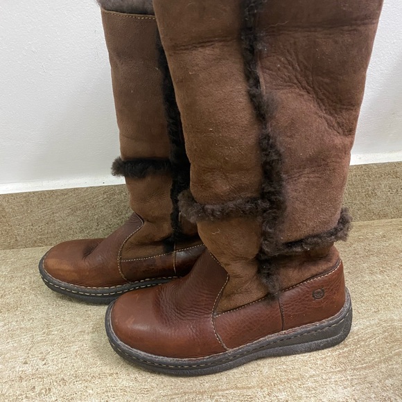 Born Shoes - Born Brown Shearling Lined Women's Boots